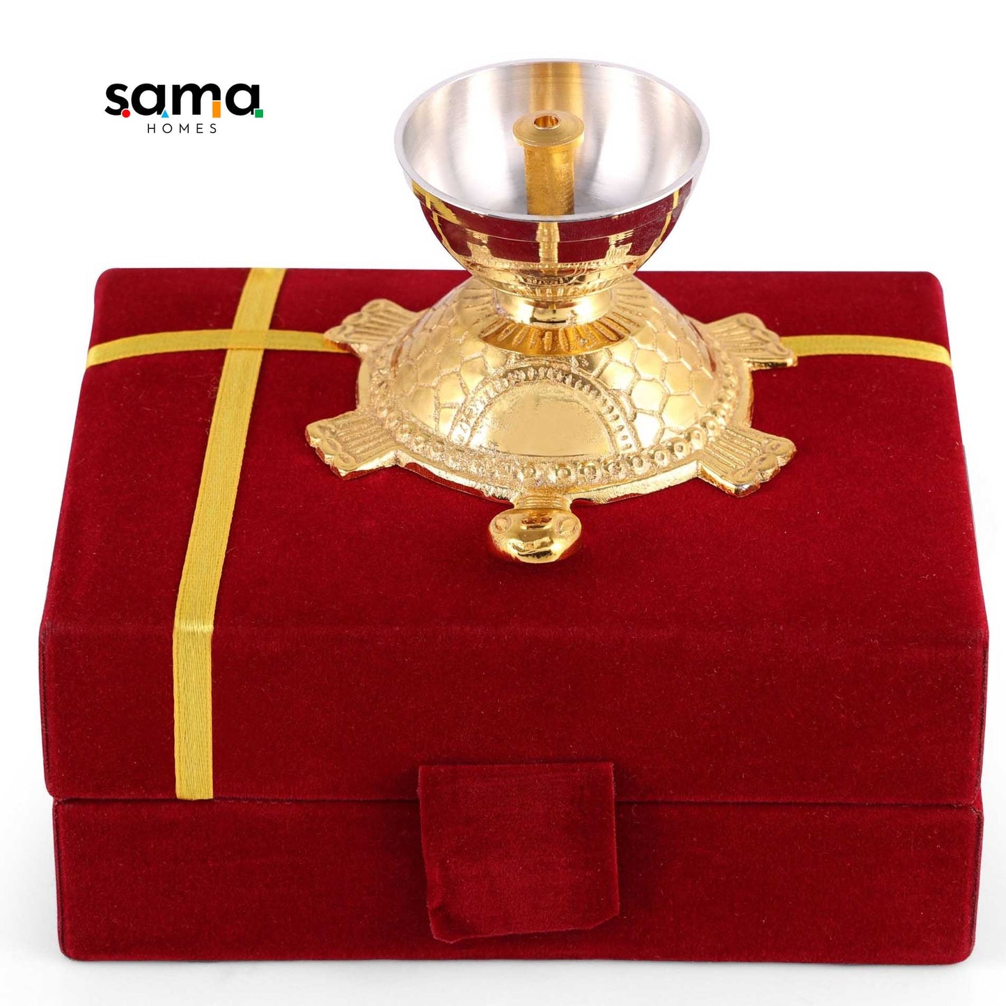 Brass Tortoise / Turtle Oil Lamp - Sama Homes