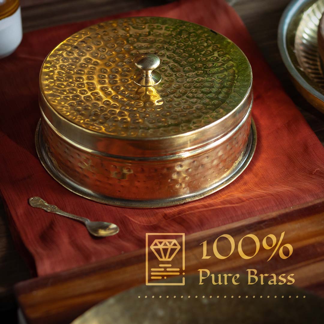Brass Masala Daani / Spice Box - Sama Homes