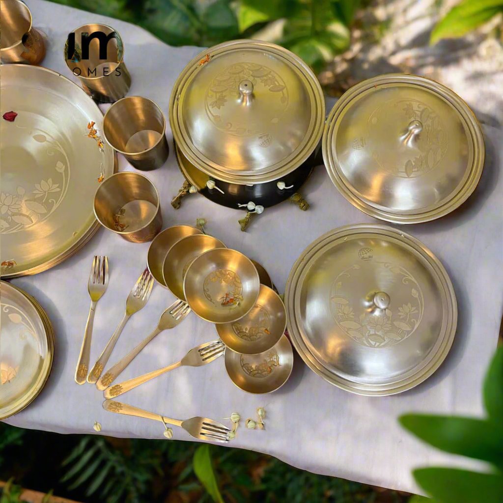 51 Pieces Bronze | Kansa Dinner Set - Sama Homes