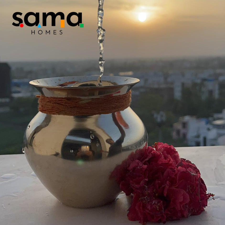 Bronze / Kansa Pooja Pitcher (Kalash / Lota) - Sama Homes