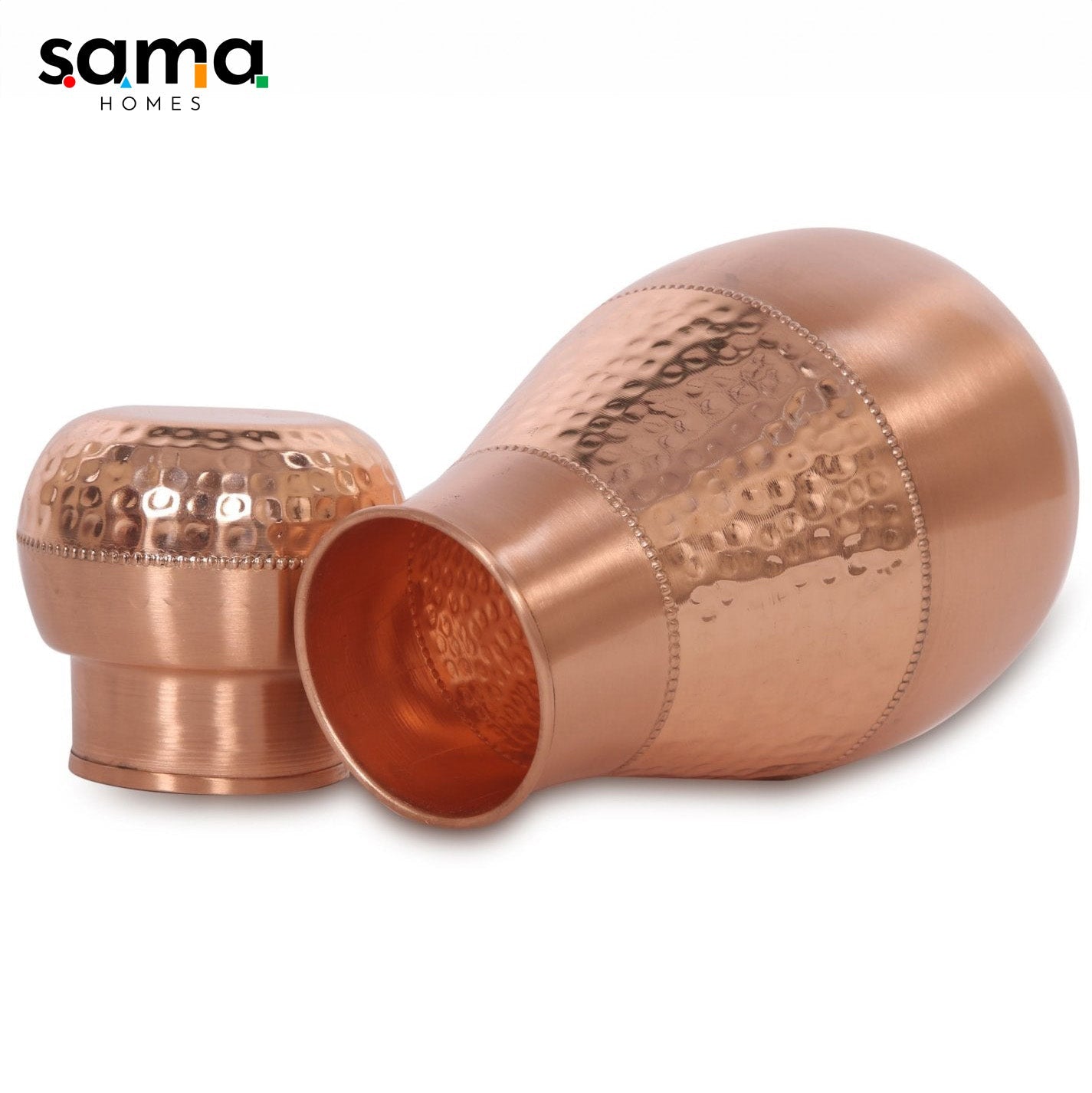 Copper Lotus Jar / Bottle - Sama Homes