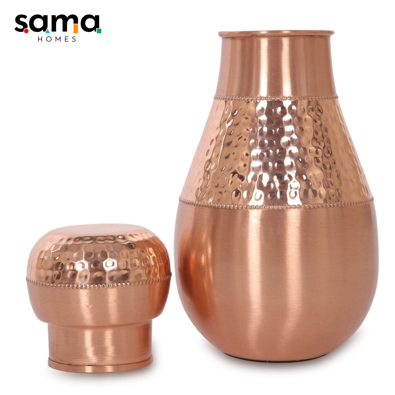 Copper Lotus Jar / Bottle - Sama Homes