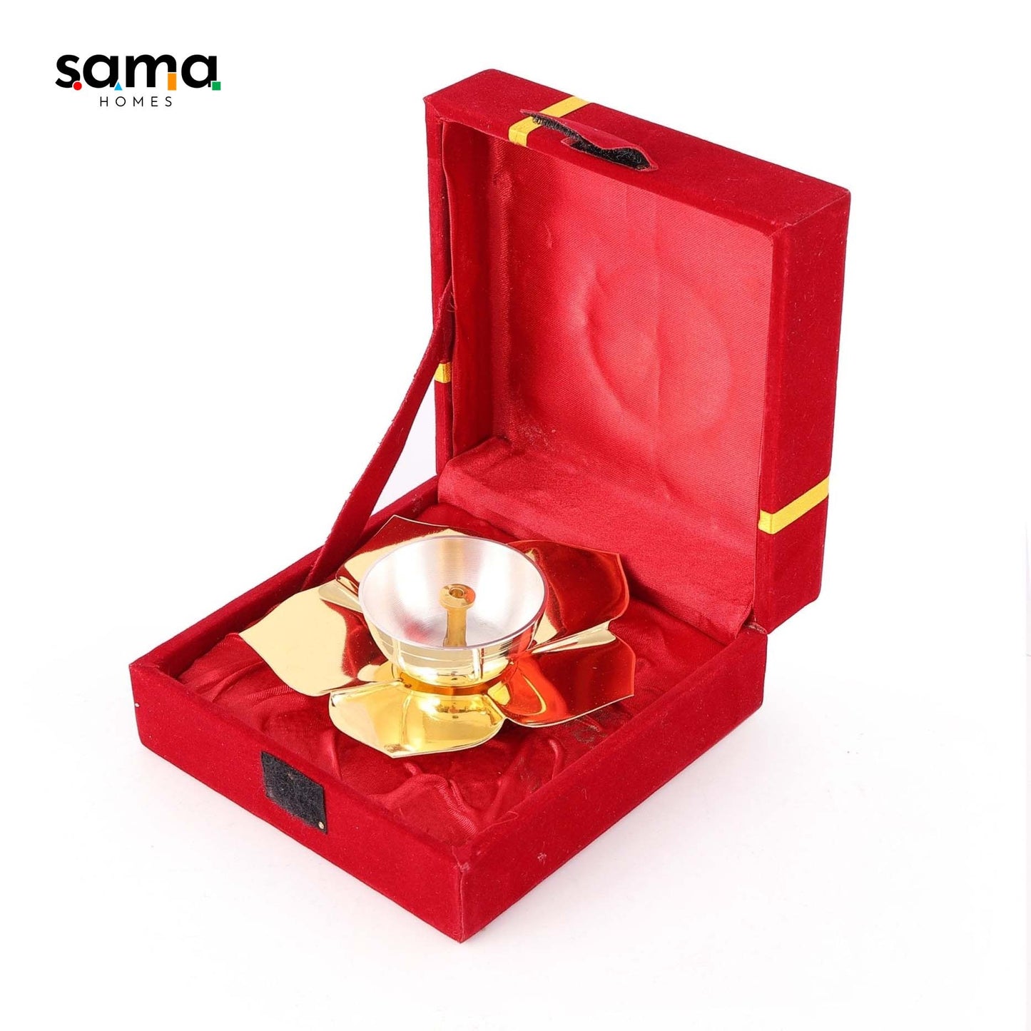 Lotus Diya / Deepak with Velvet Box - Sama Homes