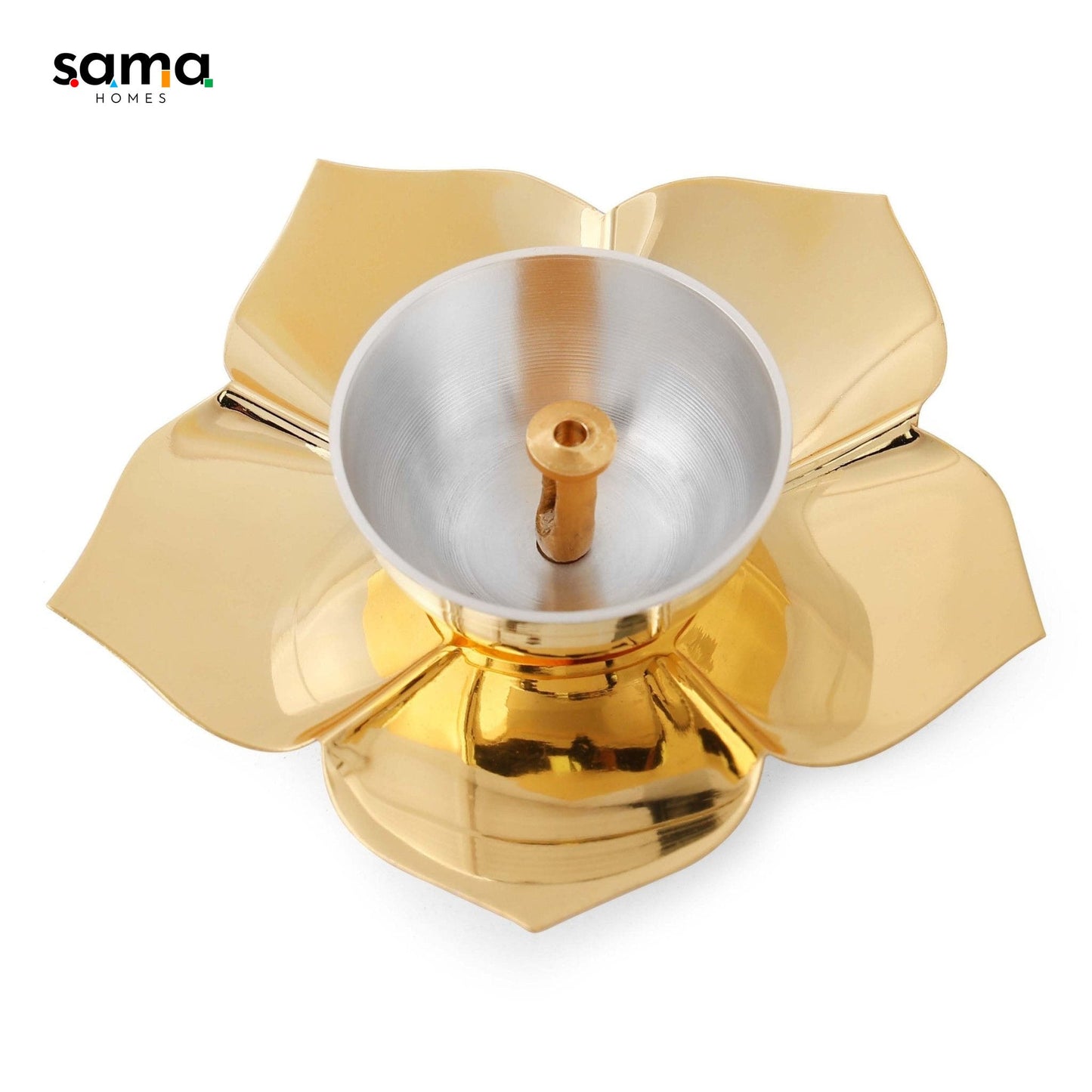Lotus Diya / Deepak with Velvet Box - Sama Homes