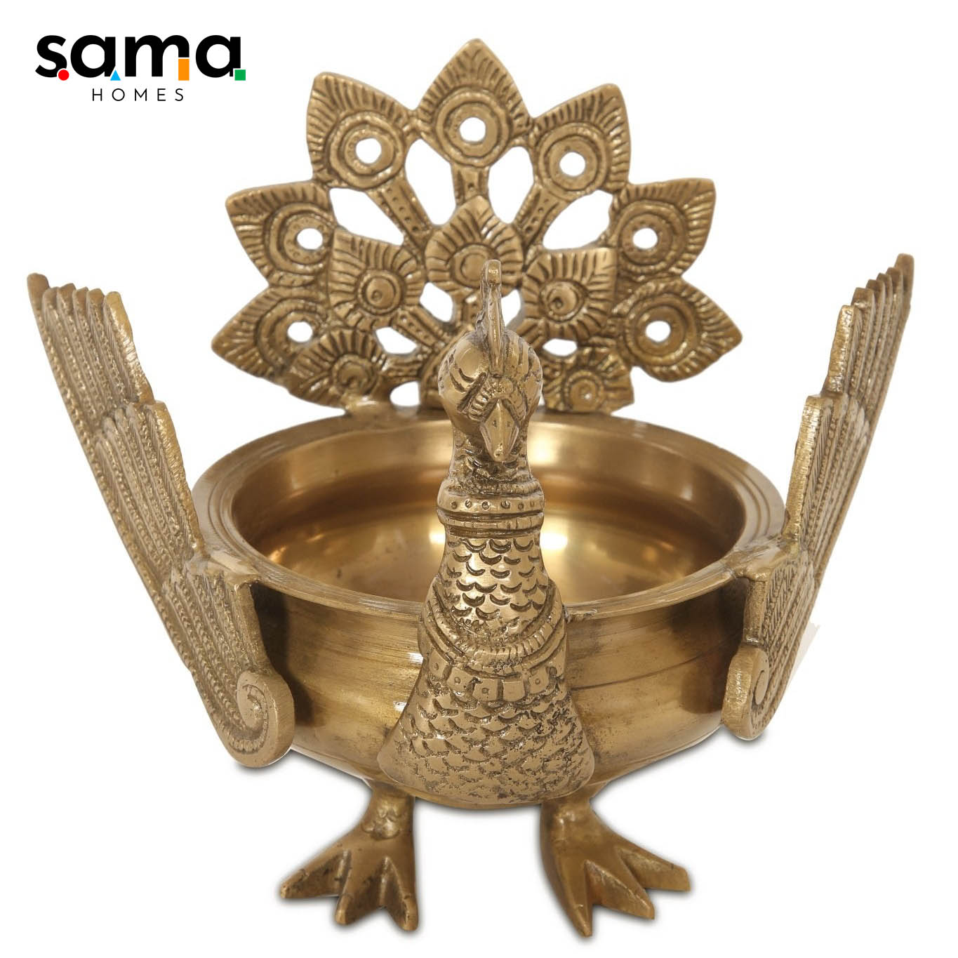 Peacock Urli | Home Decor | Decorative Bowl | Festivity - Sama Homes