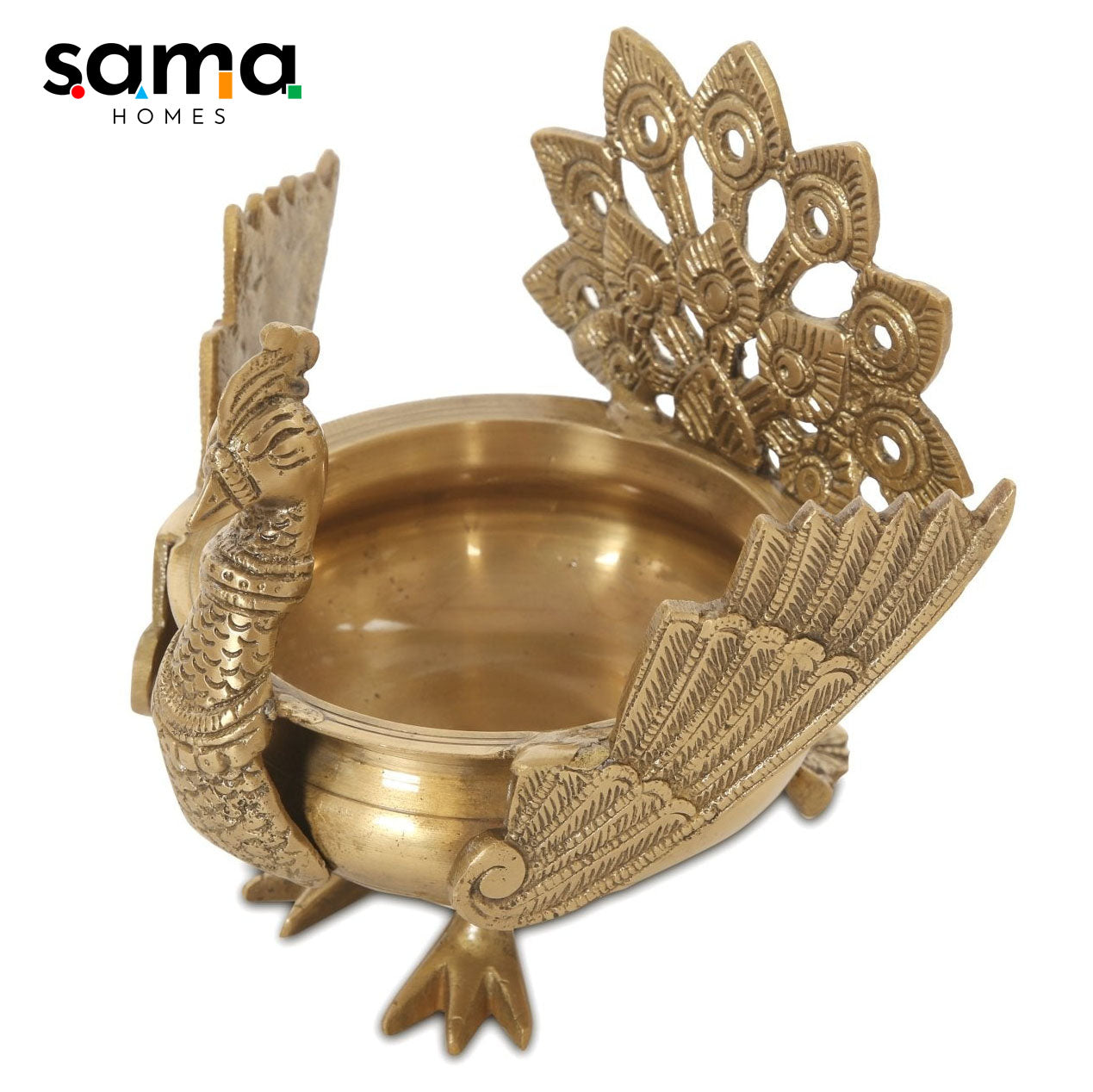 Peacock Urli | Home Decor | Decorative Bowl | Festivity - Sama Homes