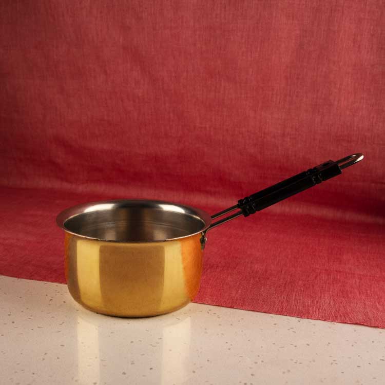 Handcrafted Brass Saucepan – Sustainable & Durable Cookware for Traditional Cooking - Sama Homes