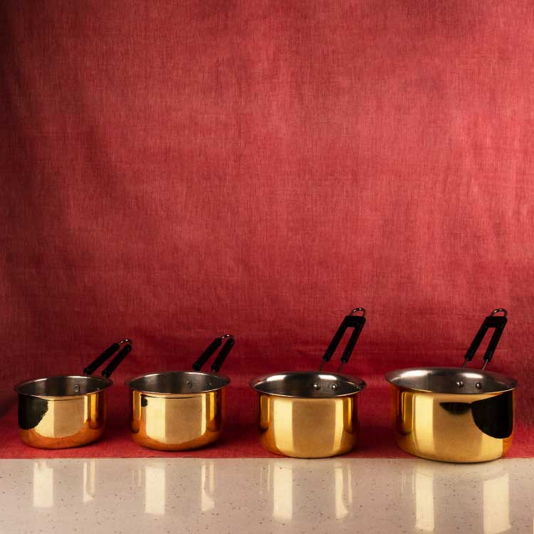 Handcrafted Brass Saucepan – Sustainable & Durable Cookware for Traditional Cooking - Sama Homes