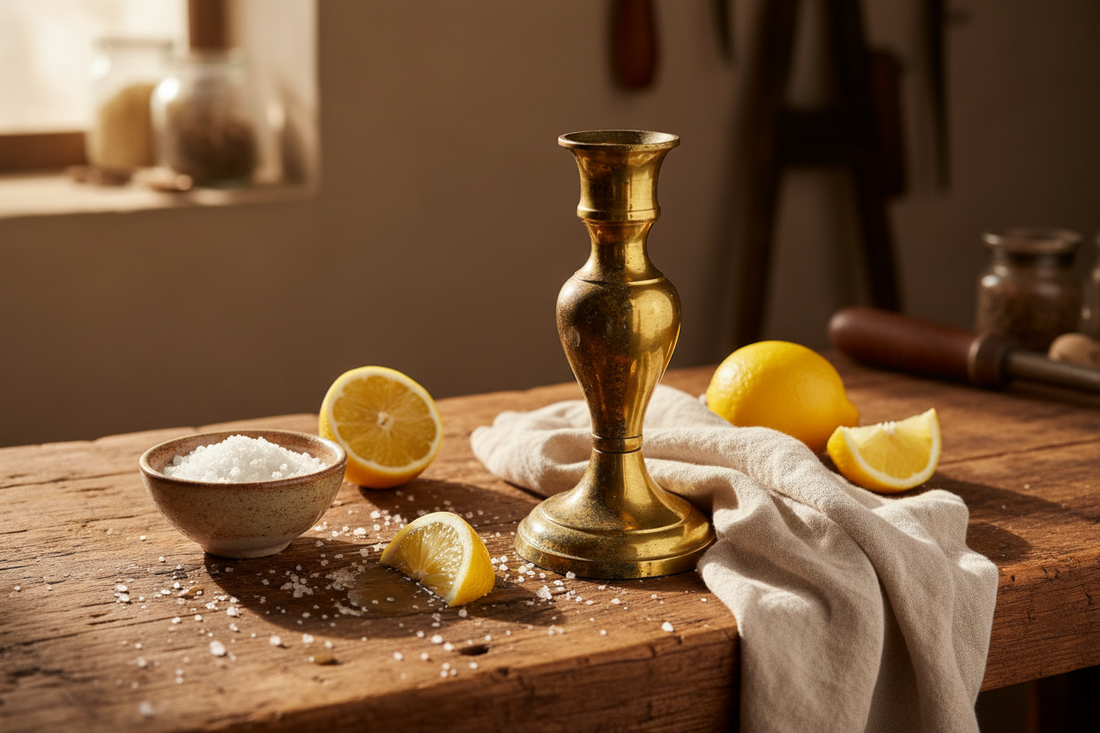 How to Clean Brass Naturally (The Lemon & Salt Trick)