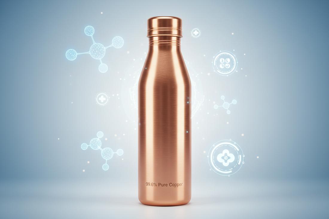 The Ultimate Copper Water Bottle Guide: 99.6% Purity & Science | Sama Homes