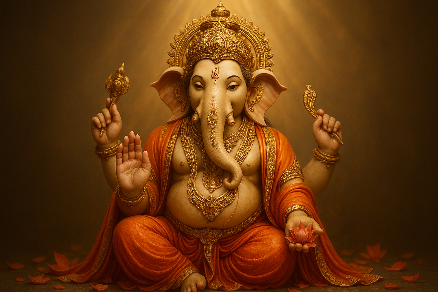 Lord Ganesha Brass Idols | Handcrafted Hindu God Figurines for Home & Puja