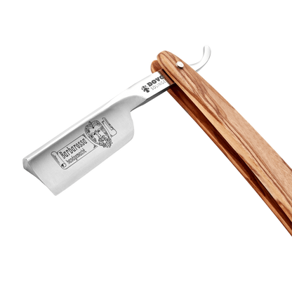 Dovo Short Blade Straight Razor, "Barbarossa" 5/8", Carbon Steel, Full Hollow Grind, Olive Wood Handle by Dovo - Straight Razor (View 3)