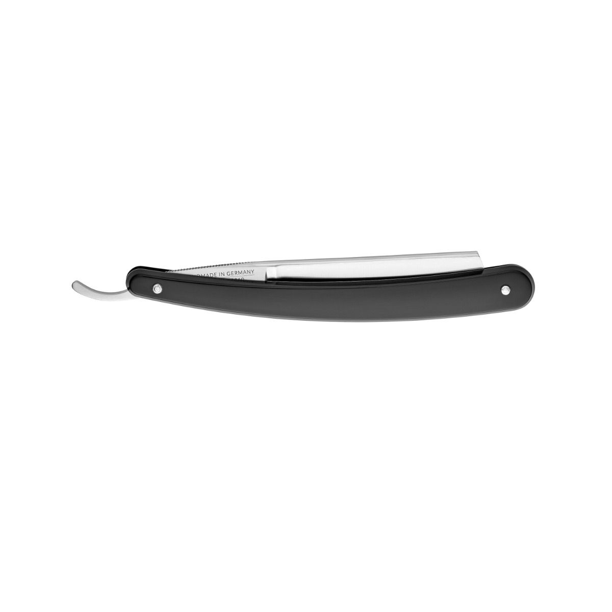 Dovo Straight Razor, "Solingen Best Quality" 5/8" Carbon Steel, Full Hollow Grind, Acrylic Black Handle - Image 5