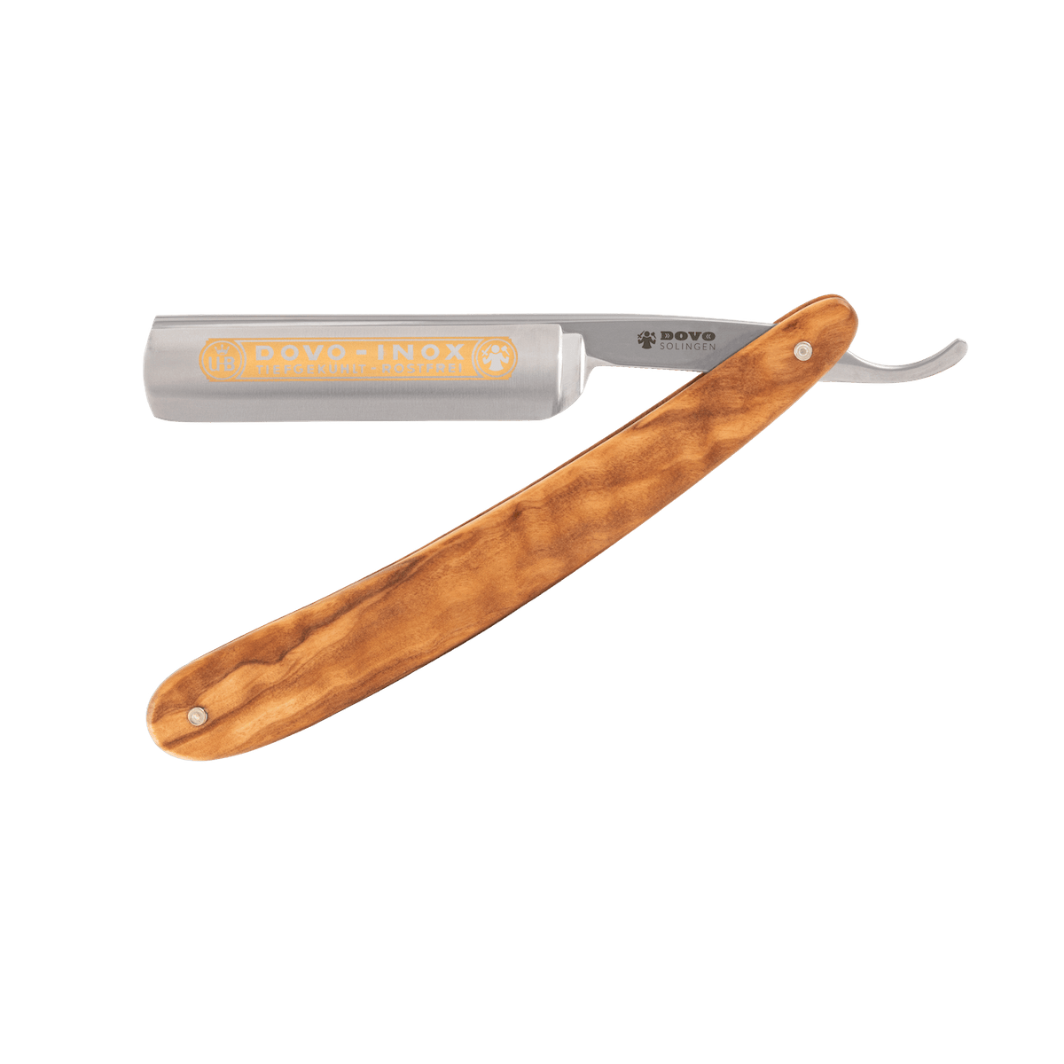 Dovo Straight Razor, "Inox" 5/8", Stainless Steel, Full Hollow Grind, Olive Wood Handle - Eco-friendly - Sama Homes