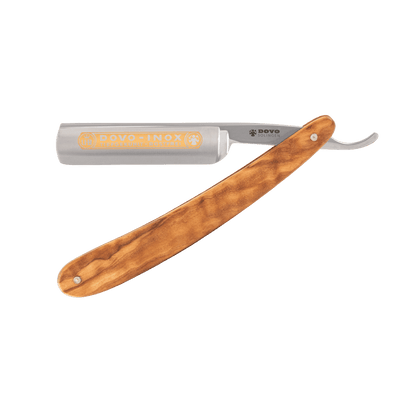 Dovo Straight Razor, "Inox" 5/8", Stainless Steel, Full Hollow Grind, Olive Wood Handle by Dovo - Straight Razor