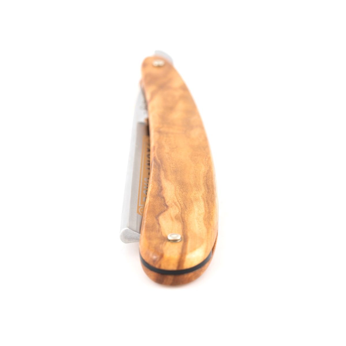 Dovo Straight Razor, "Inox" 5/8", Stainless Steel, Full Hollow Grind, Olive Wood Handle