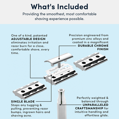 Rockwell 6C Adjustable Safety Razor - White Chrome (Beginner Friendly) by Rockwell - Double Edge Safety Razors (View 5)