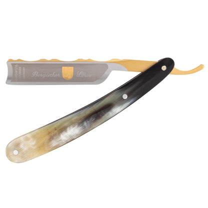 Dovo Straight Razor, "Bergischer Lowe" 5/8", Carbon Steel, Full Hollow Grind, Horn Handle by Dovo - Straight Razor