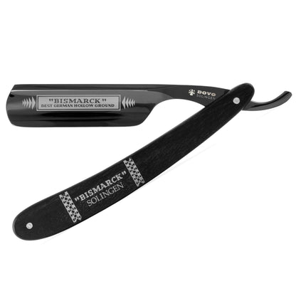 Dovo Straight Razor, "Bismarck" 6/8", Carbon Steel, Full Hollow Grind, Black Pakkawood Handle by Dovo - Straight Razor