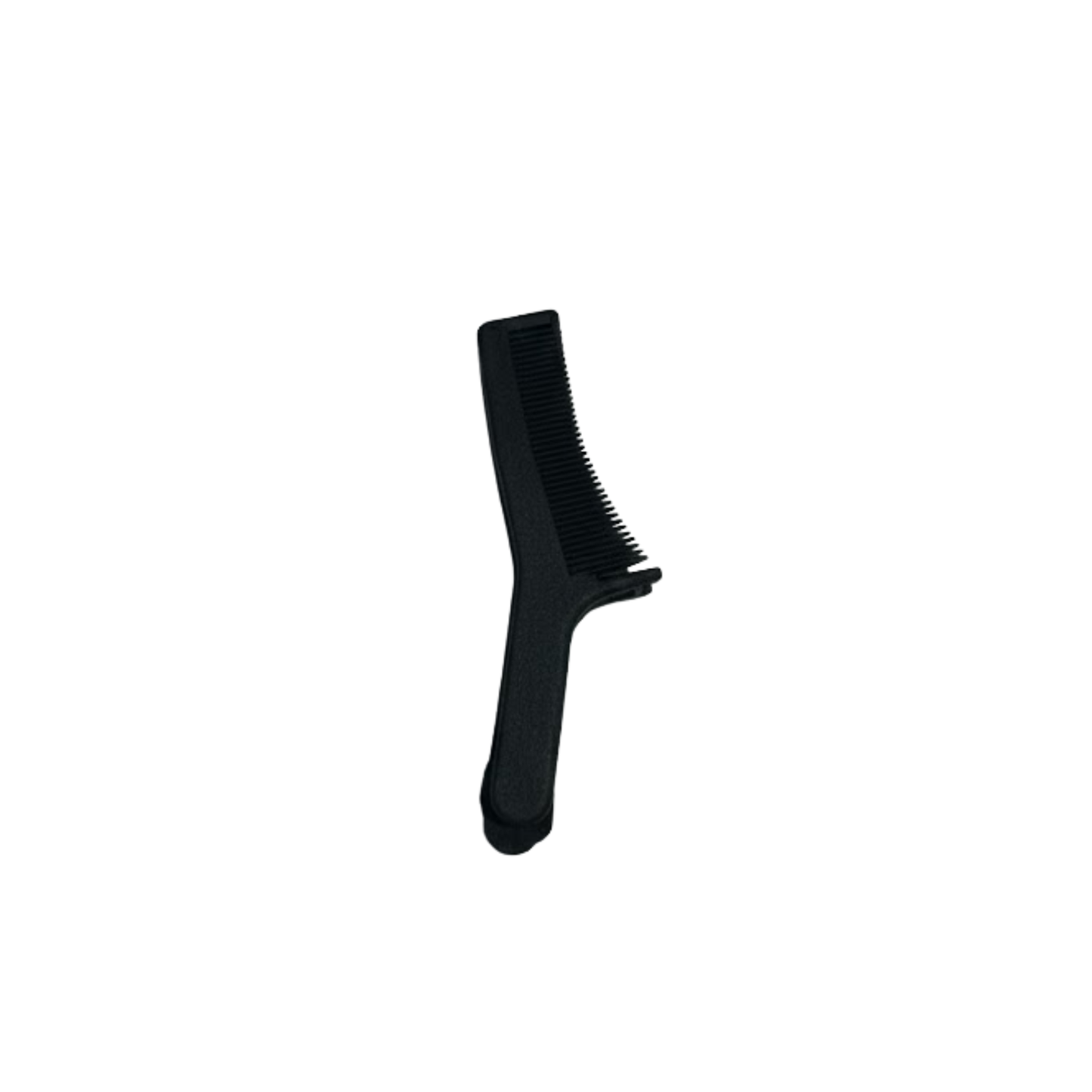 Micro Moustache Comb w/Clip - Black