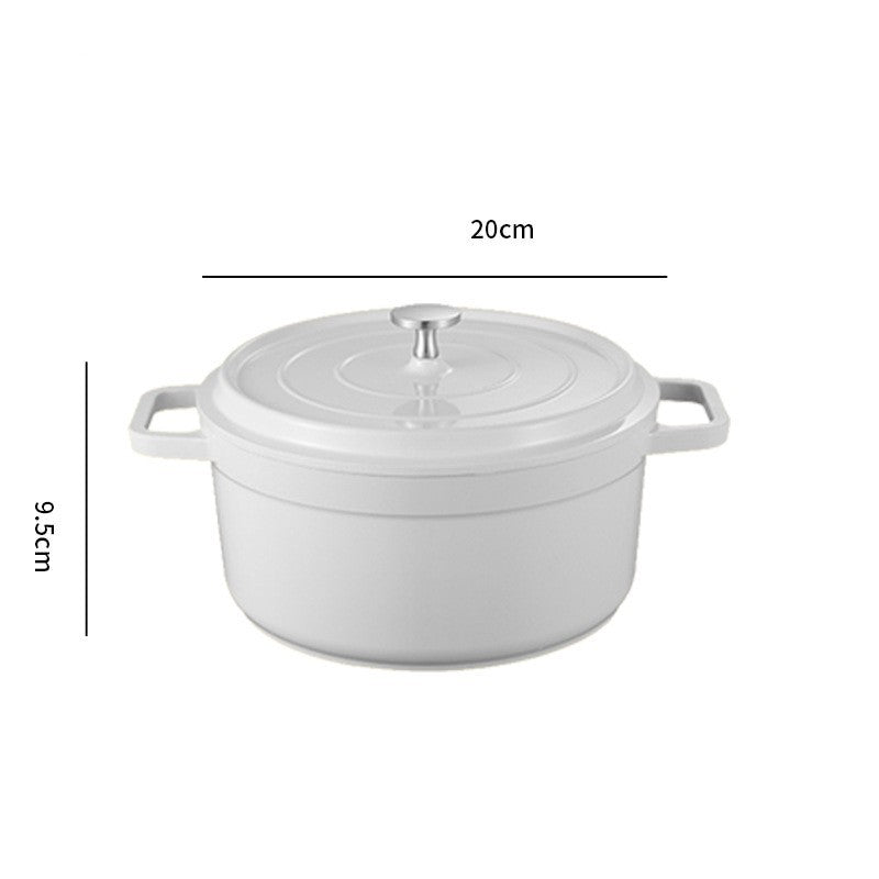 Ceramic Stew Pot with Lid – Aluminum Alloy, Heat-Resistant, 20cm/24cm – Ideal for Soups & Gifting - Image 7
