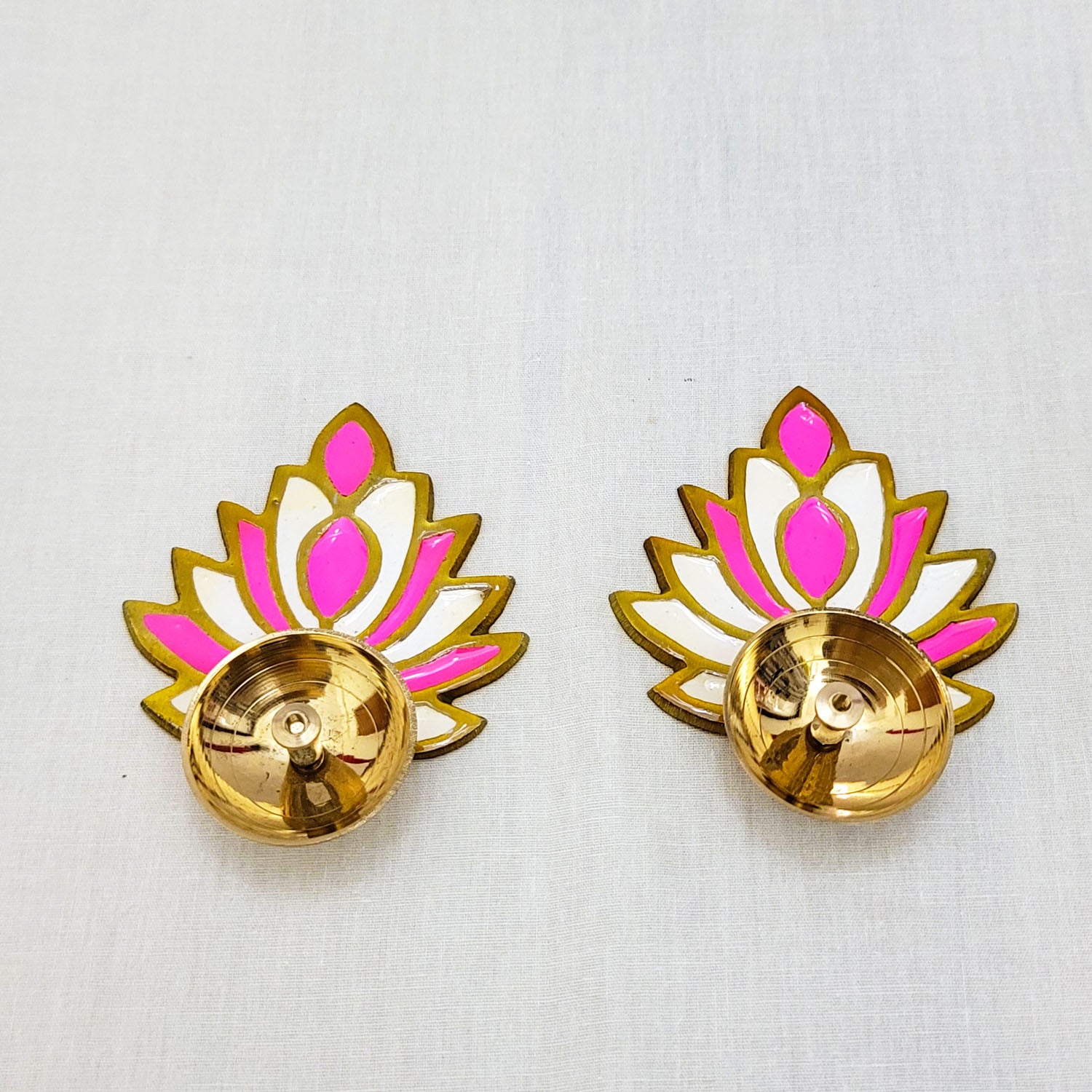  Brass Lotus Shape Diya - Image 6