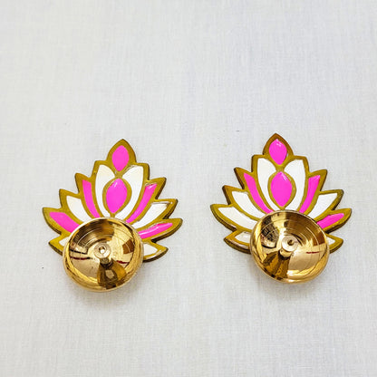  Brass Lotus Shape Diya