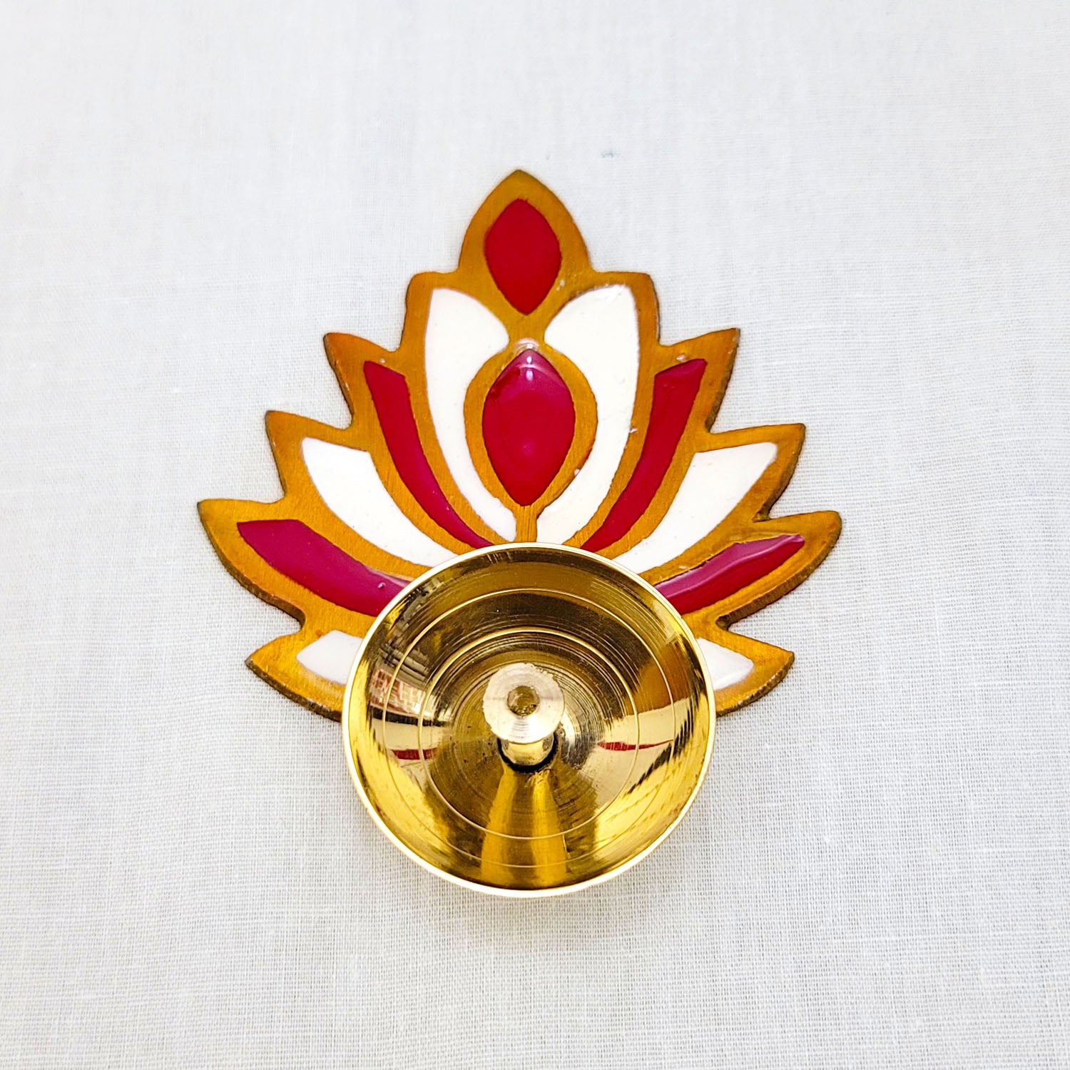 Brass Lotus Design Diya - Image 3