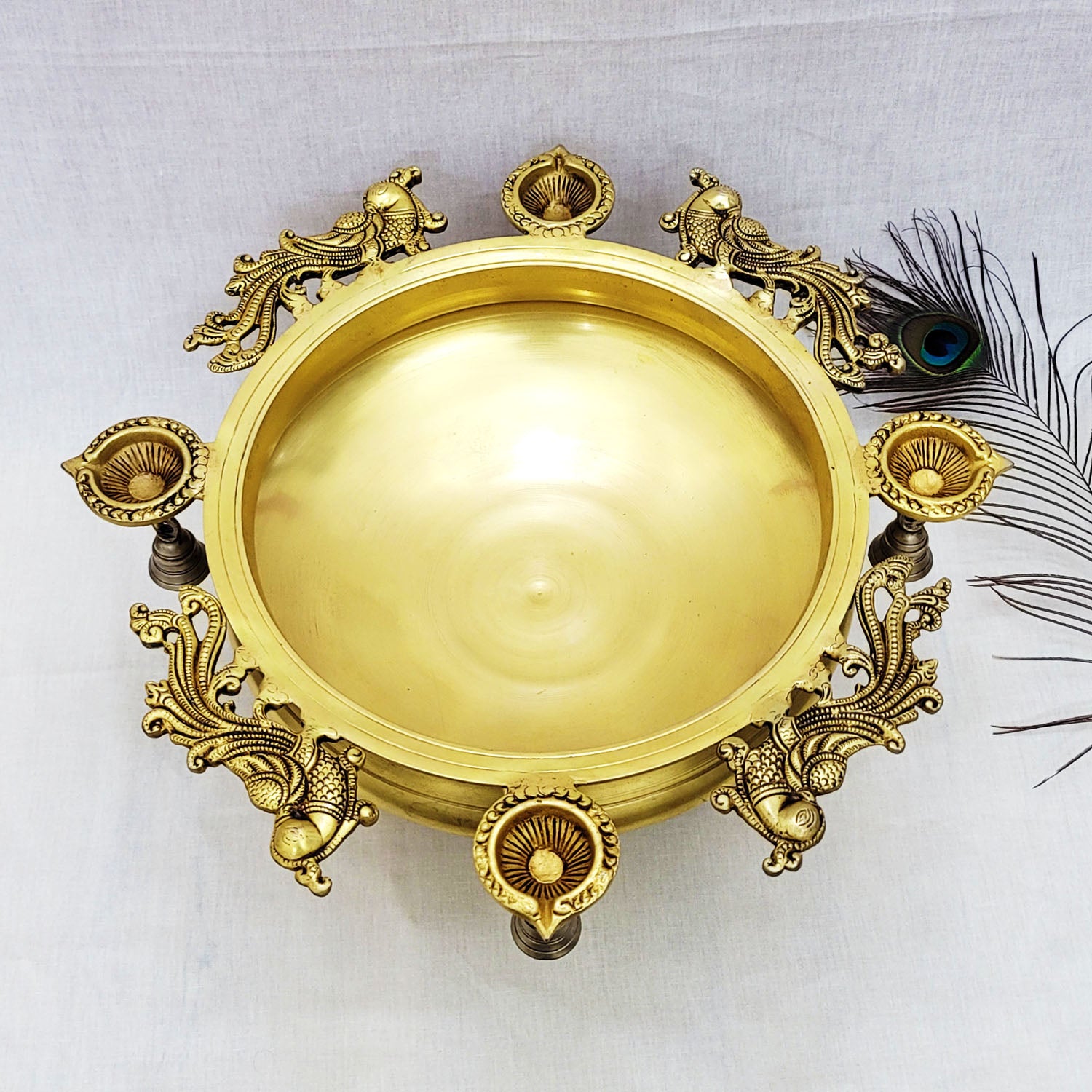 Brass Urli For Pooja - Eco-friendly - Sama Homes