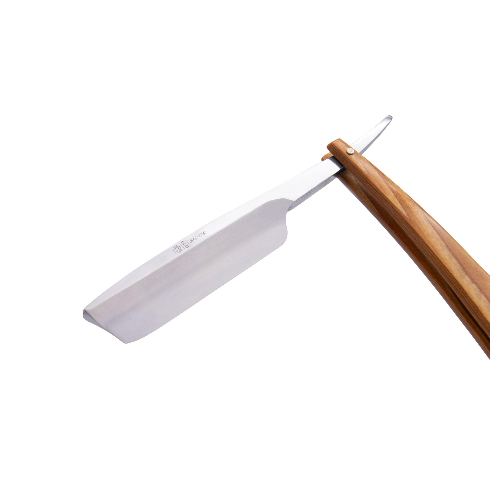 Dovo Straight Razor, Edo Spruce Wood Handle 5/8", Carbon Steel, Full Hollow Grind - Image 2