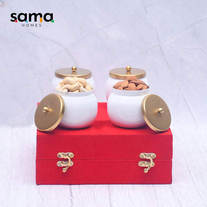 Dry fruits Jar Containers - Royal Gifting Box Pack of 2 and 4 - Sama Homes