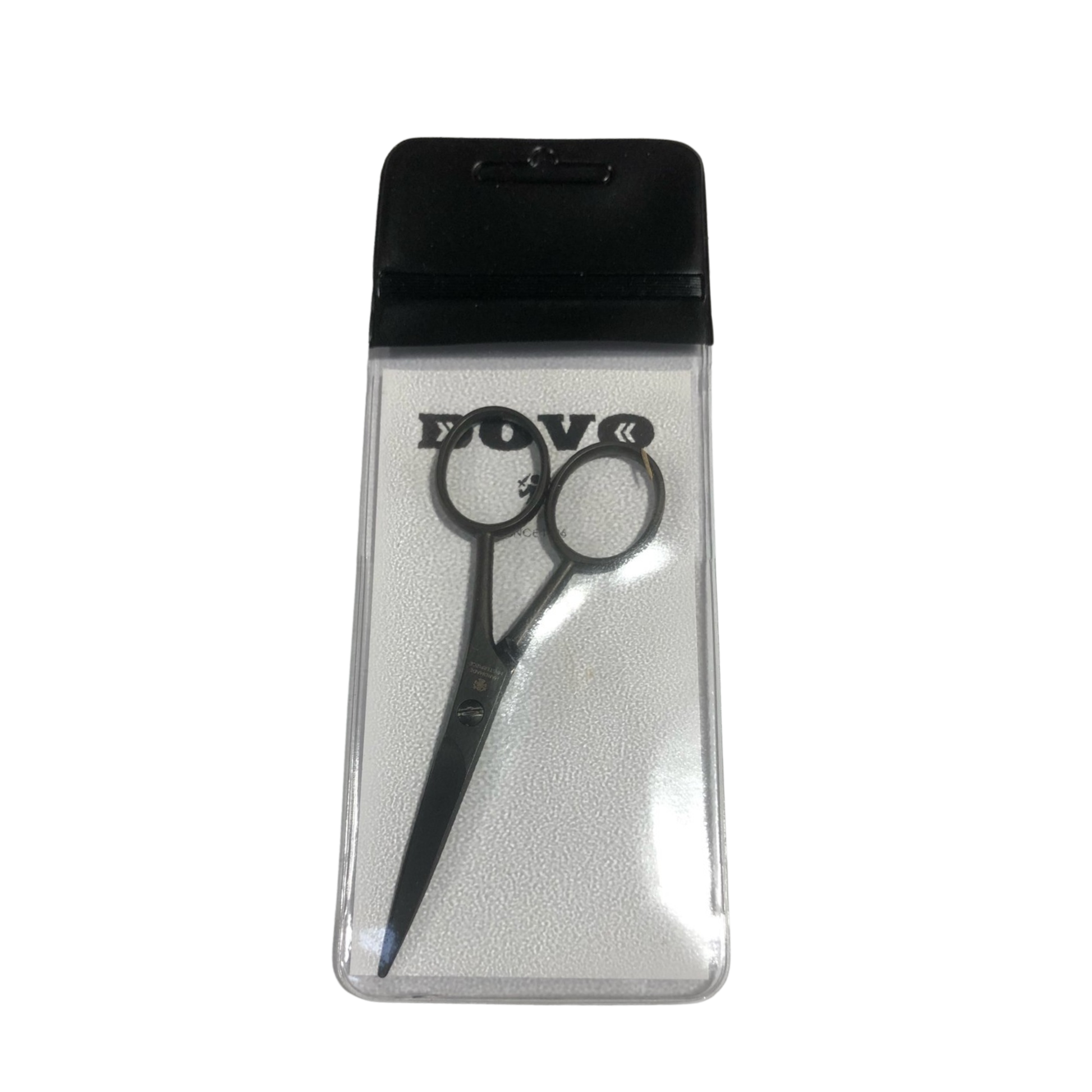 Dovo 4.5" Stainless Steel Moustache Scissor - Black - Image 2