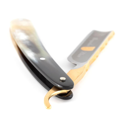 Dovo Straight Razor, "Bergischer Lowe" 5/8", Carbon Steel, Full Hollow Grind, Horn Handle by Dovo - Straight Razor (View 3)