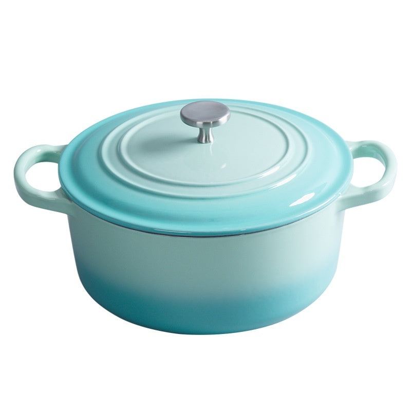 Iron Workshop Enamel Soup Pot Thickened Cast Pot - Image 6