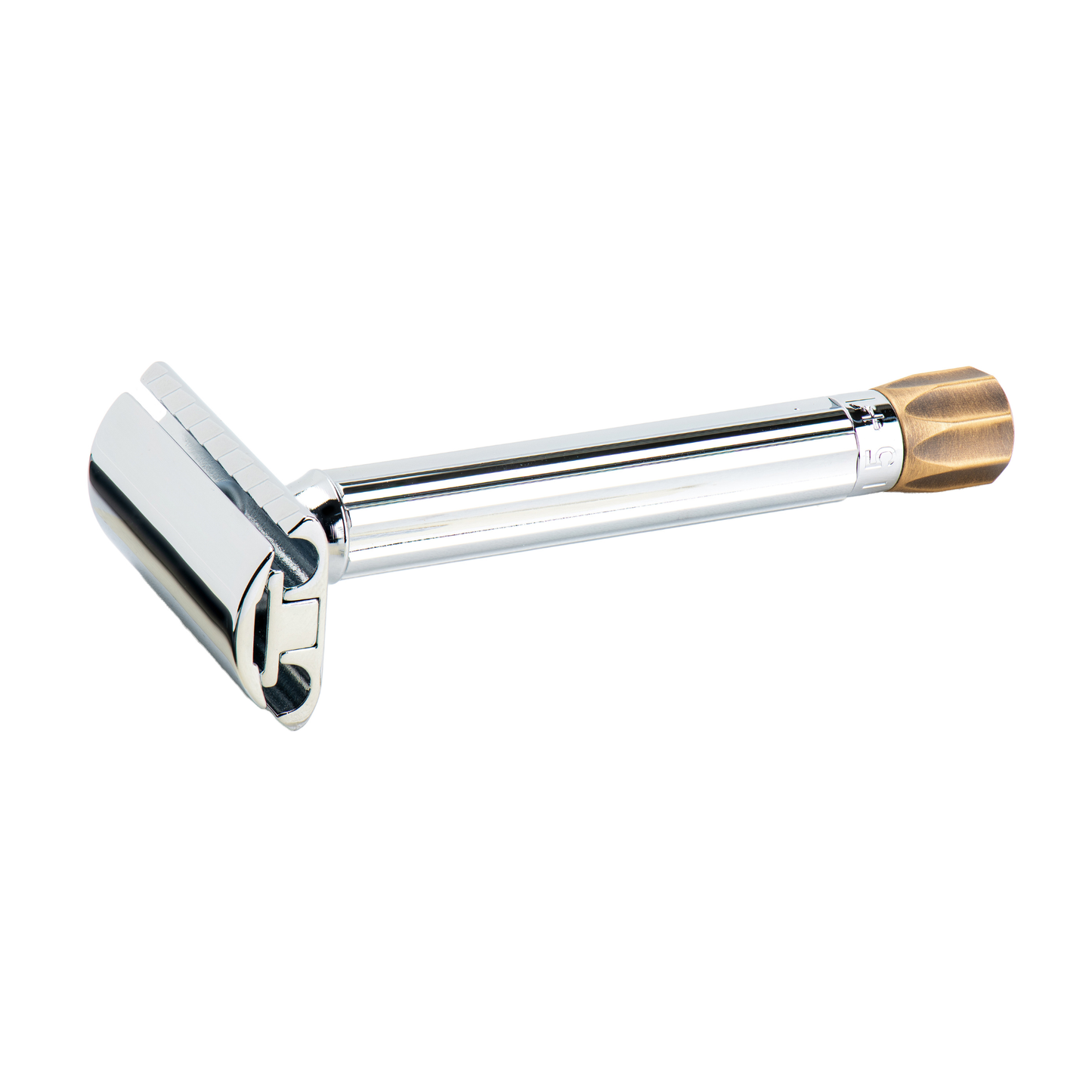 MERKUR 510 Progress, Adjustable Safety Razor With Antique Brass Metal Knob