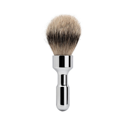 Merkur Shaving Brush, Badger Hair Silver Tip, Bright Chrome, MK-1701001 by Merkur - Shaving Brushes