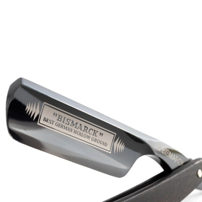 Dovo Straight Razor, "Bismarck" 6/8", Carbon Steel, Full Hollow Grind, Black Pakkawood Handle by Dovo - Straight Razor (View 2)