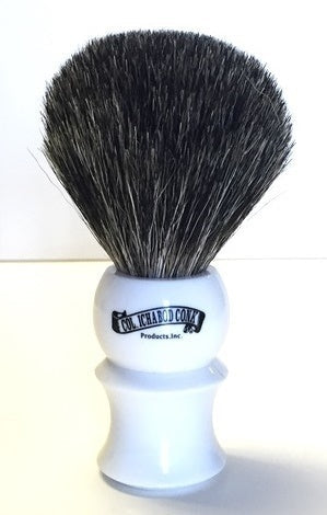Col. Conk Badger Bristle Shaving Brush, H:102, White Plastic Handle - Eco-friendly - Sama Homes
