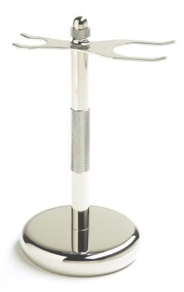 Classic Metal DE Safety Razor Razor + Shave Brush Stand - Chrome (Shavestand) by Unbranded - Razor & Brush Stands