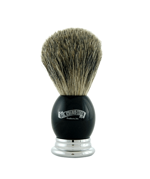 Col. Conk Badger Shaving Brush, H:102, K:23, Ebony+Metal Handle - Eco-friendly - Sama Homes