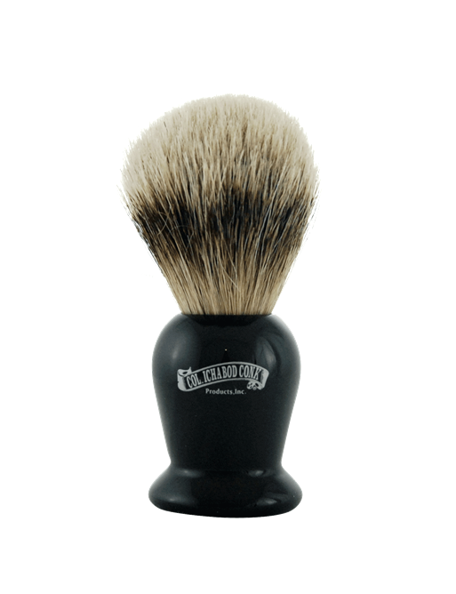Col. Conk Silver Tip Badger Shave Brush, H:105, K:20, Faux Ebony Handle - Eco-friendly - Sama Homes