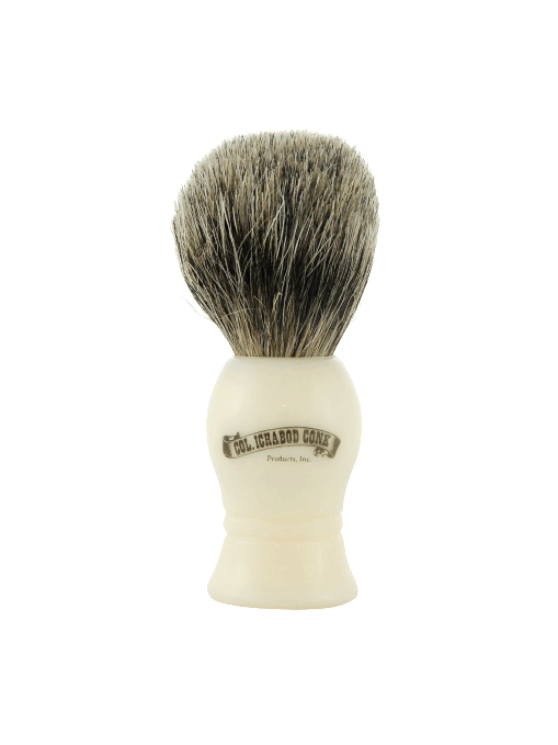 Col. Conk Badger Shaving Brush, H:102, K:19, Faux Ivory Handle (Cream) - Eco-friendly - Sama Homes