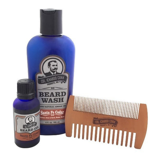 SANTA FE CEDAR BEARD KIT - with 2 sided comb #4051