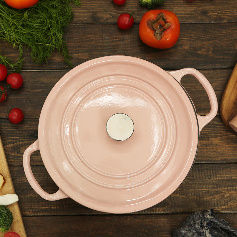 Iron Workshop Enamel Soup Pot Thickened Cast Pot - Image 3