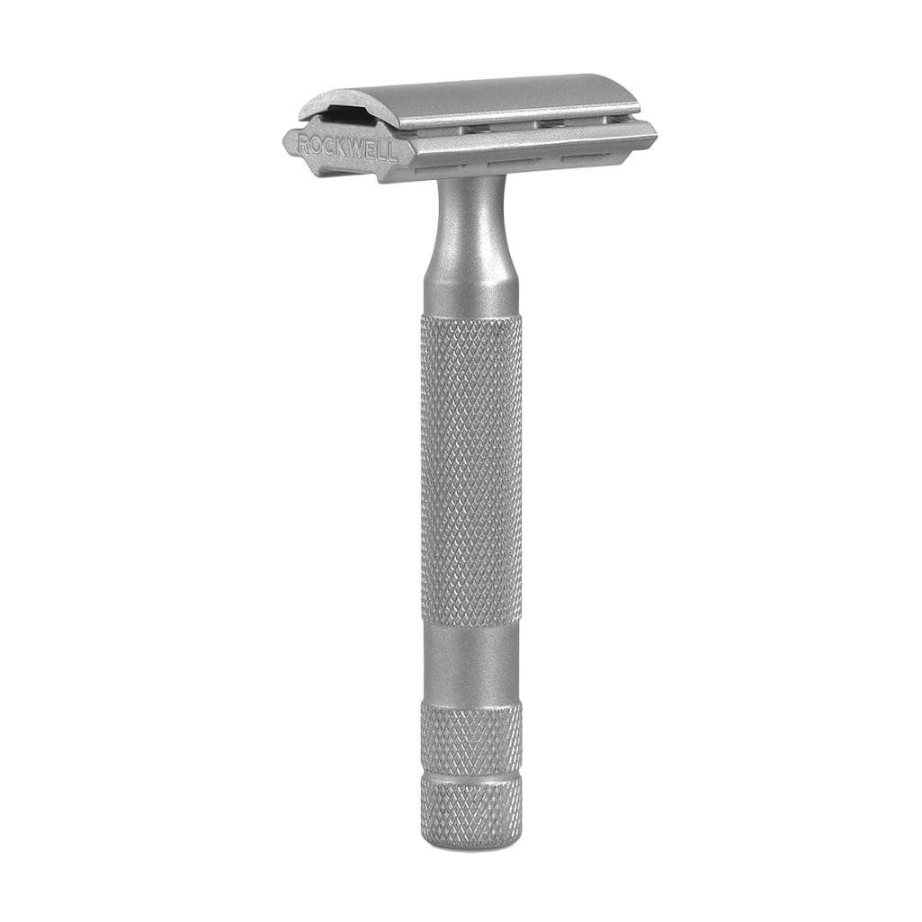 Silver safety razor on a white background - Image 4