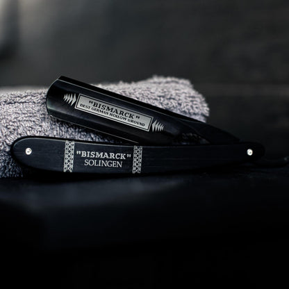 Dovo Straight Razor, "Bismarck" 6/8", Carbon Steel, Full Hollow Grind, Black Pakkawood Handle by Dovo - Straight Razor (View 5)