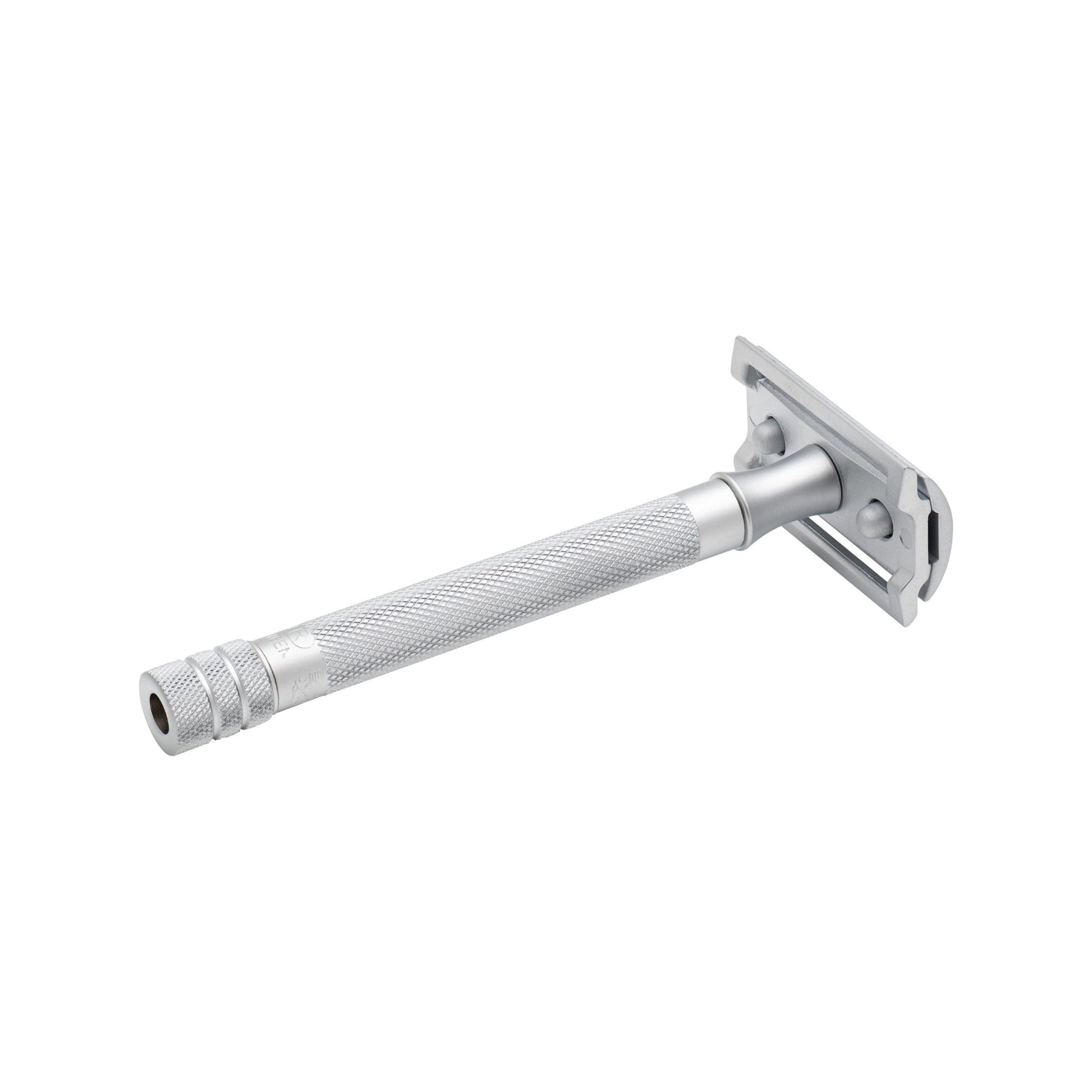 Merkur 3-Piece DE Safety Razor, Closed Comb, Knurled Extra Long Handle, Matte Chrome - Image 6