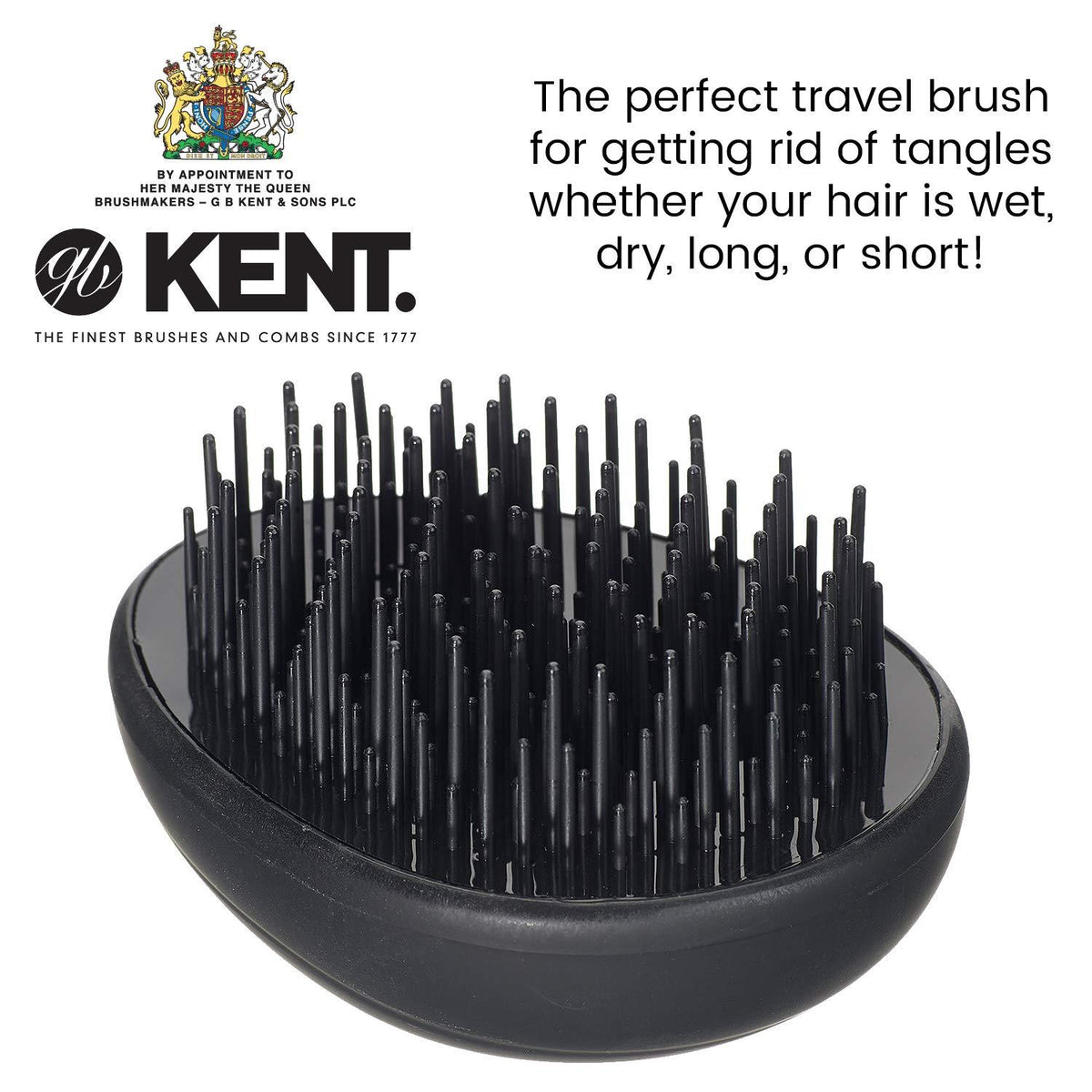 Kent Pebble Matt Black by Kent - Hair Brushes (View 3)