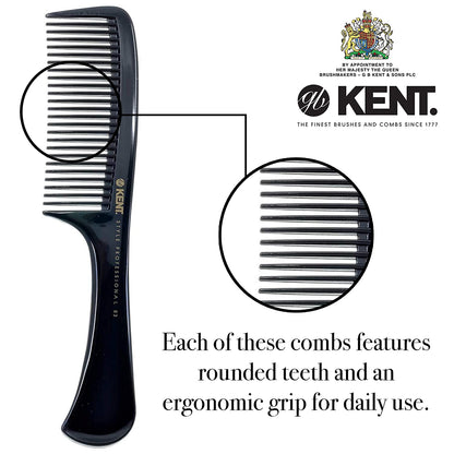 Kent 220MM HANDLED RAKE COMB by Kent - Hair Combs (View 3)
