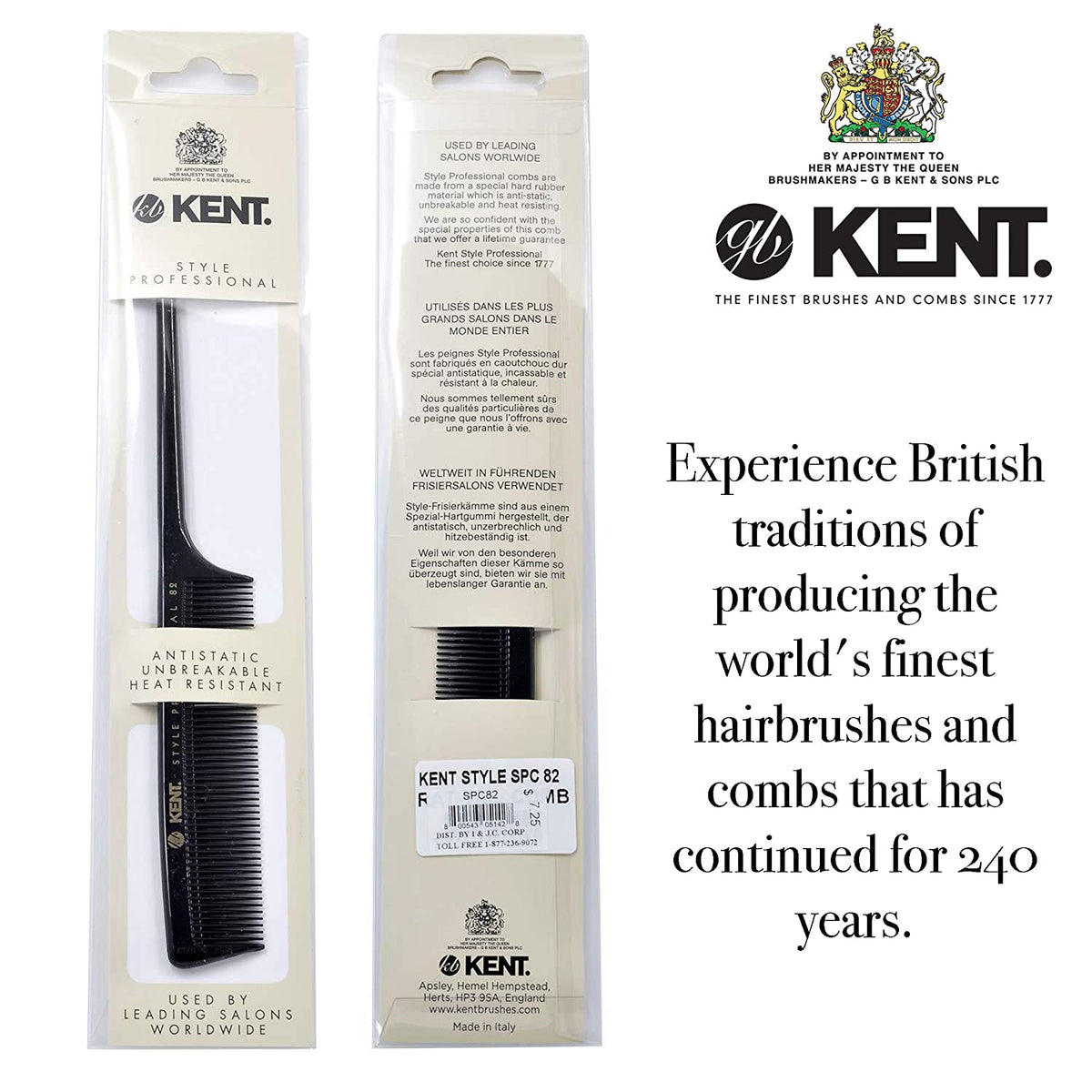 Kent 220MM RAT-TAIL COMB